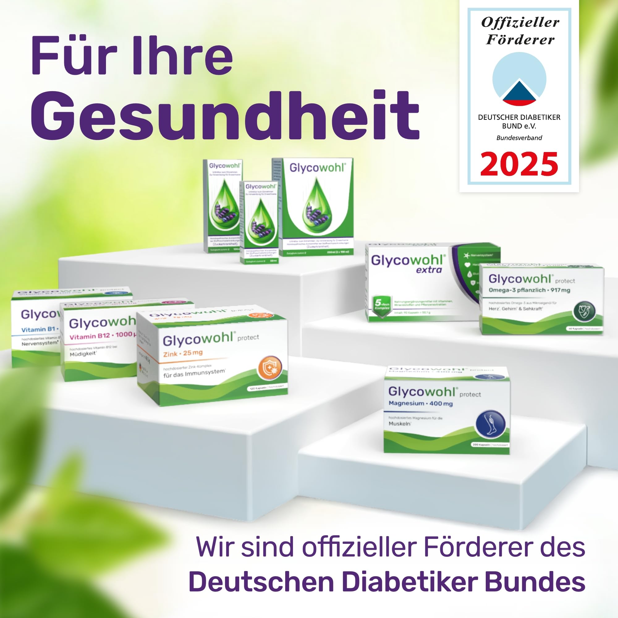 Glycowohl Extra Blutzucker Komplex – mit Chrom, OPC & Maulbeerblattextrakt | Chrom trägt zur Aufrechterhaltung eines normalen Blutzuckerspiegels bei · OPC, Maulbeerblatt, Vitaminen & CoQ10