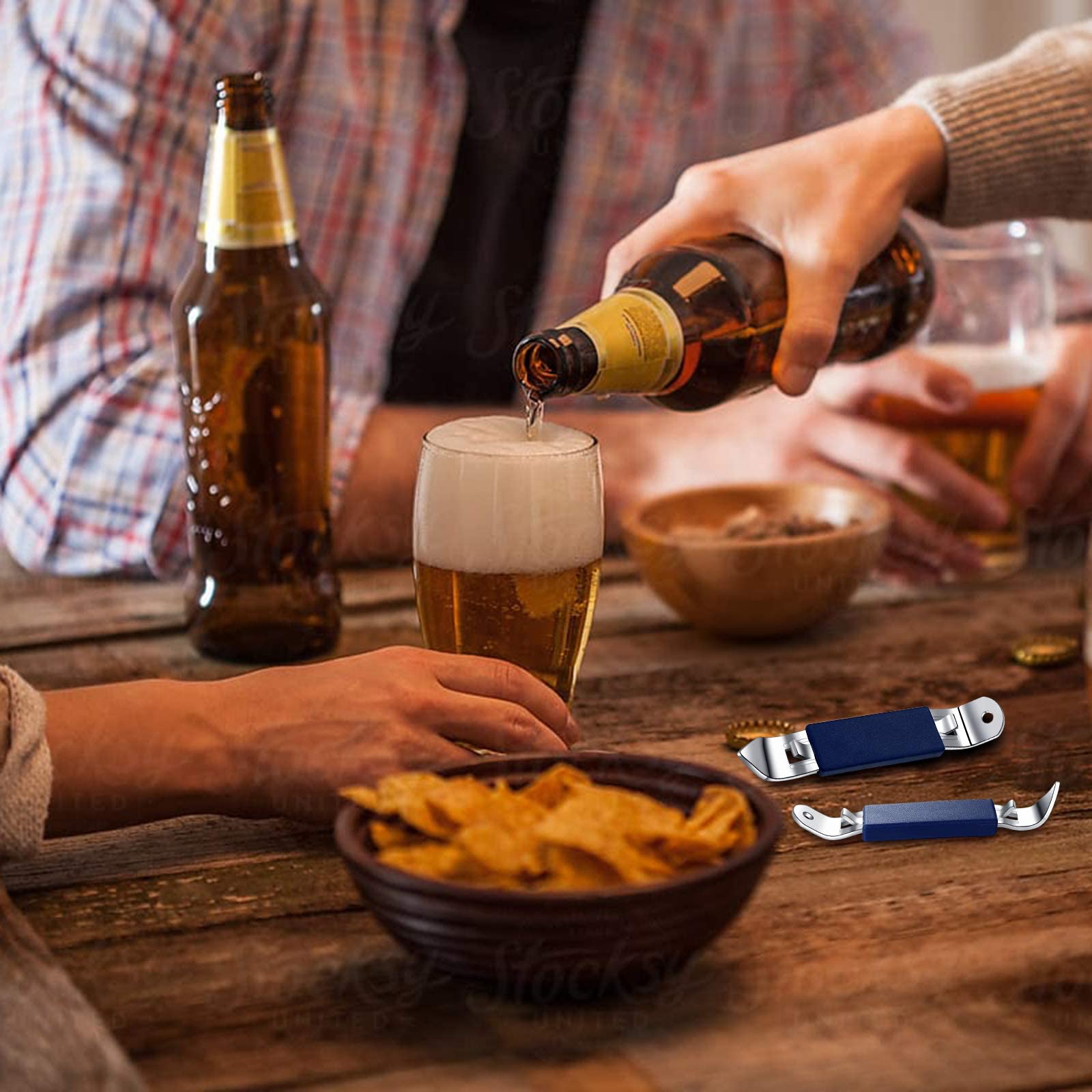 Abrelatas de botellas magnéticas de acero inoxidable, abrebotellas pequeño, con imán para acampar y viajar HANCELANT
