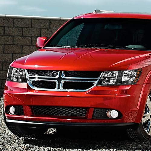 Miniatura 5 de DNA Motoring OEM-HL-0109-R Reemplazo negro de la faro del lado del pasajero del estilo de la fábrica de la vivienda para el viaje 09-20