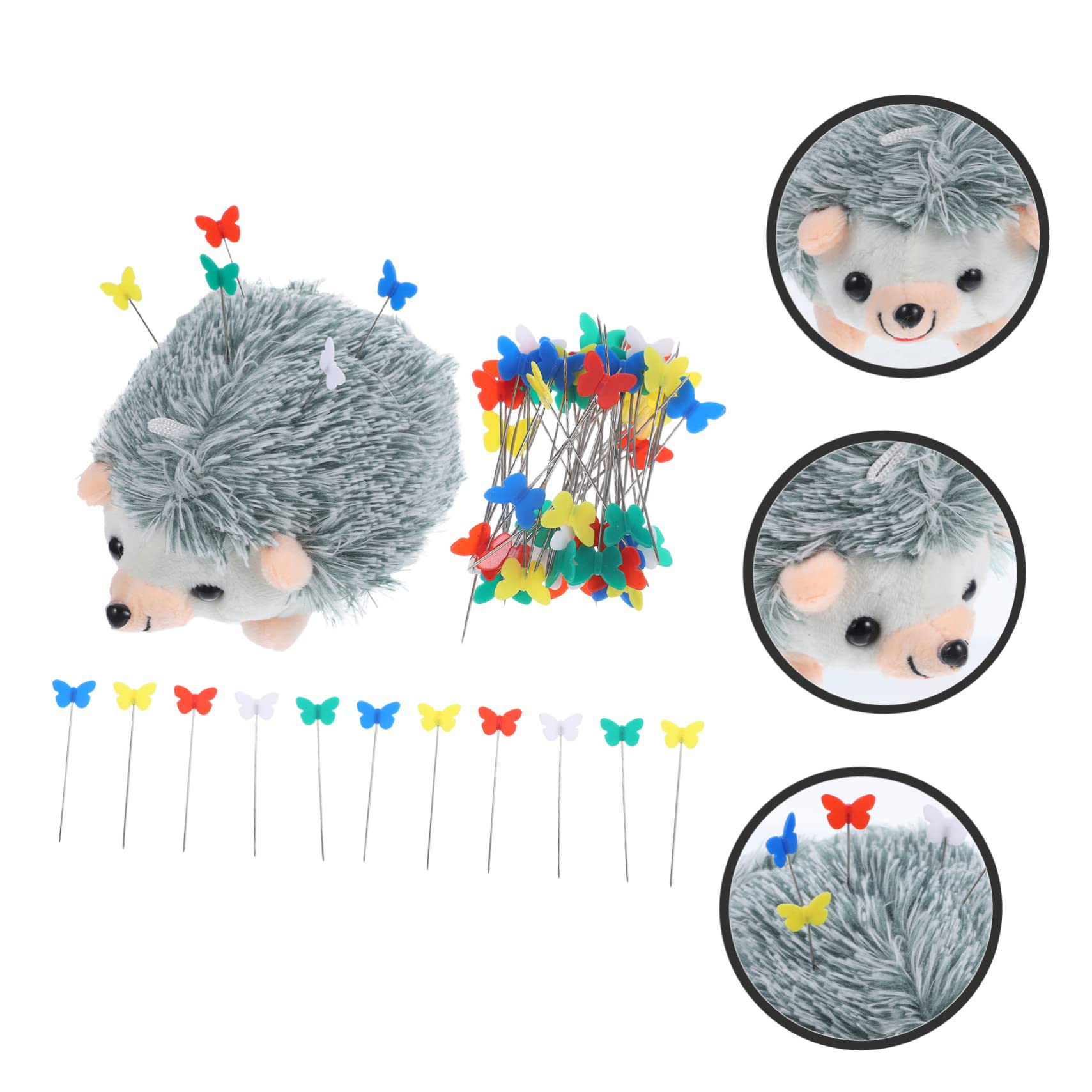 HOODANCOS 3juegos Alfiletero Portátil Forma De Erizo Alfileres De Kit De Costura y Divertido Para Manualidades y Decoración