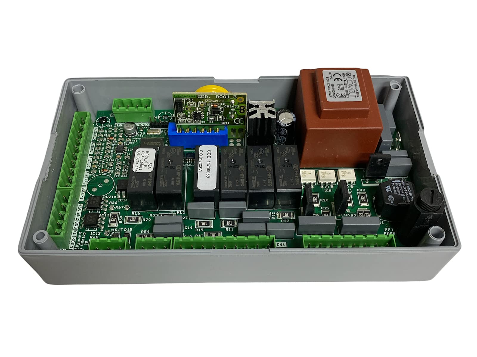 eRicambi, Scheda di Controllo MICRONOVA E038_9 per Stufe a Pellet, Sonda Fino a 600°C, Predisposta per Encoder, Connettore RS232 per Collegamento al PC