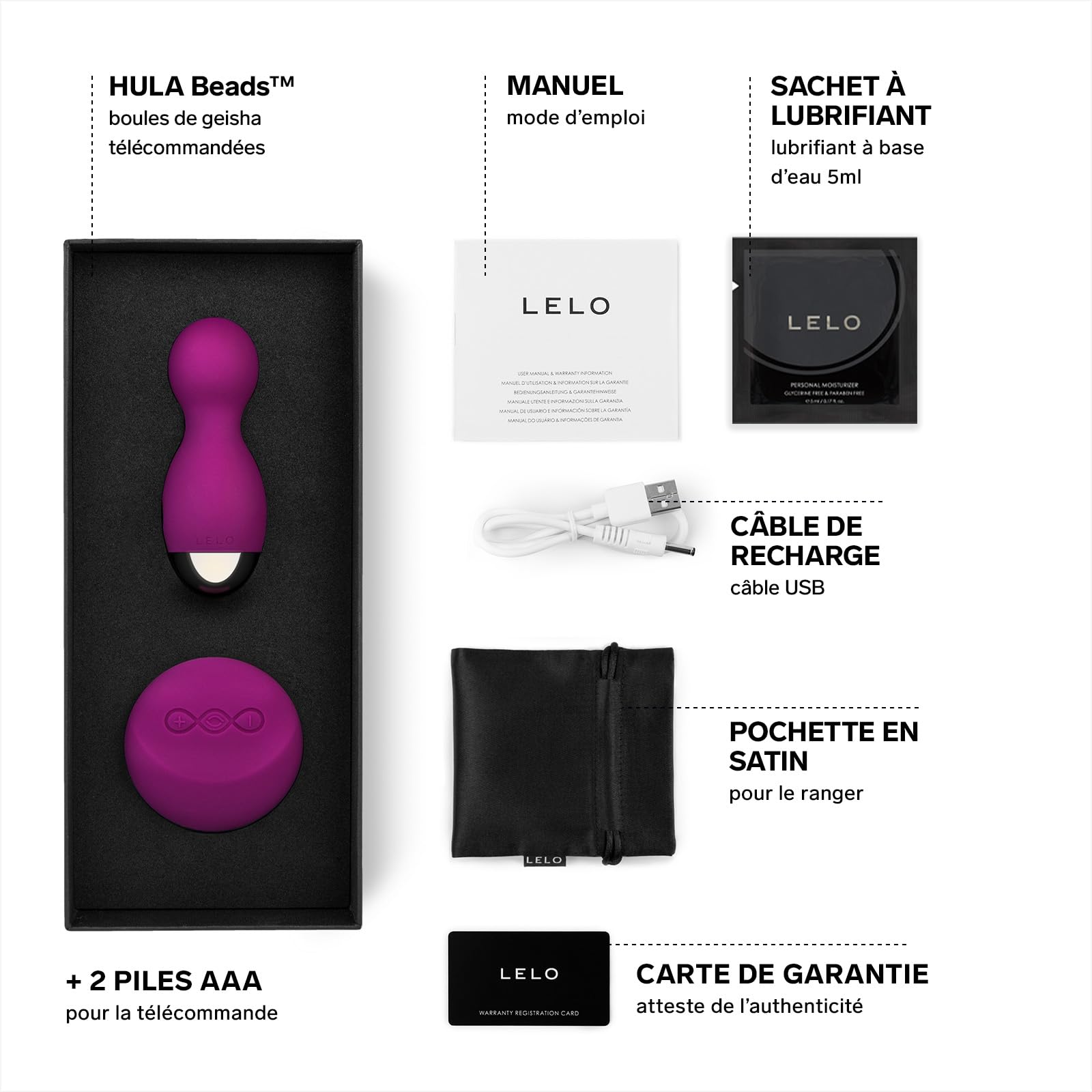 LELO HULA Beads - Sextoys Oeuf Vibrant Femme sans Fil à Rotation, Ondulation et Vibration (Boules de Geisha pour Femme), Boules de Kegel Ben Wa Vibromasseurs Garantie 2 Ans, Deep Rose