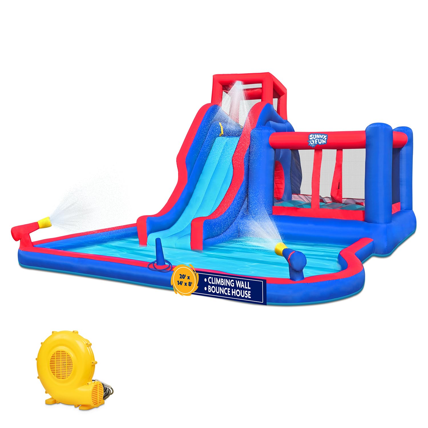 Amazon.com: Sunny & Fun 2-in-1 Bounce & Blast Inflatable