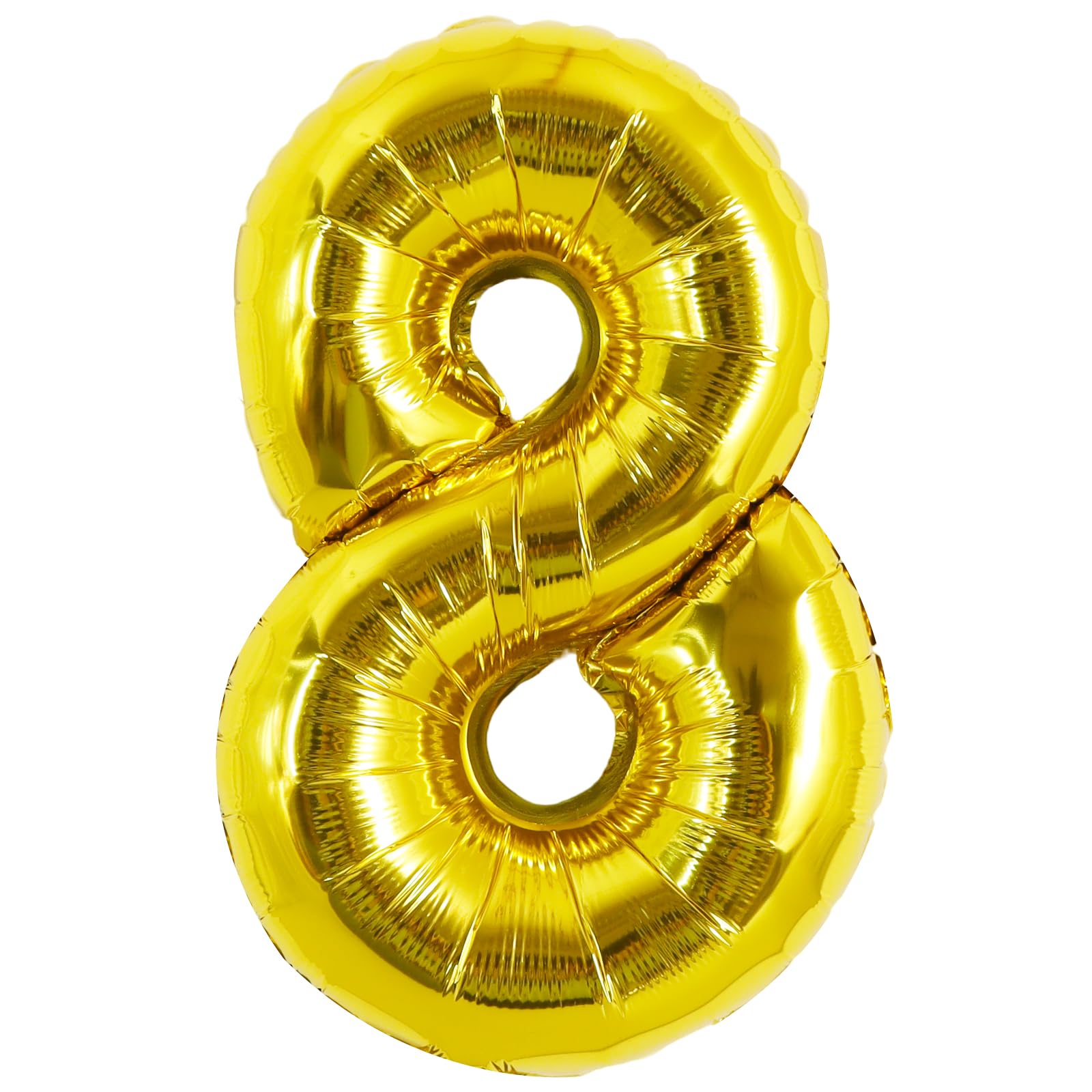 TONIFUL 16 Inch Gold Number 8 Balloon for 8th Birthday Party Decorations — image 1