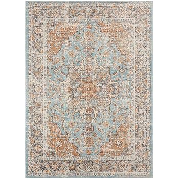 Amazon Com Luxe Weavers Kingsbury Collection Oriental 9x12 Blue Traditional Area Rug Kitchen Dining