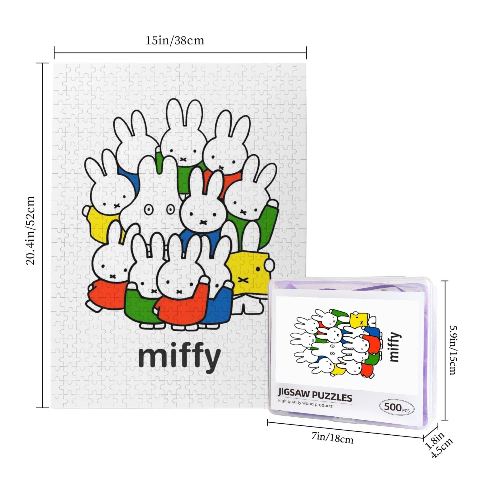 Amazon.co.jp: ジグソーパズル ミッフィー 500ピース 木製パズル 知育