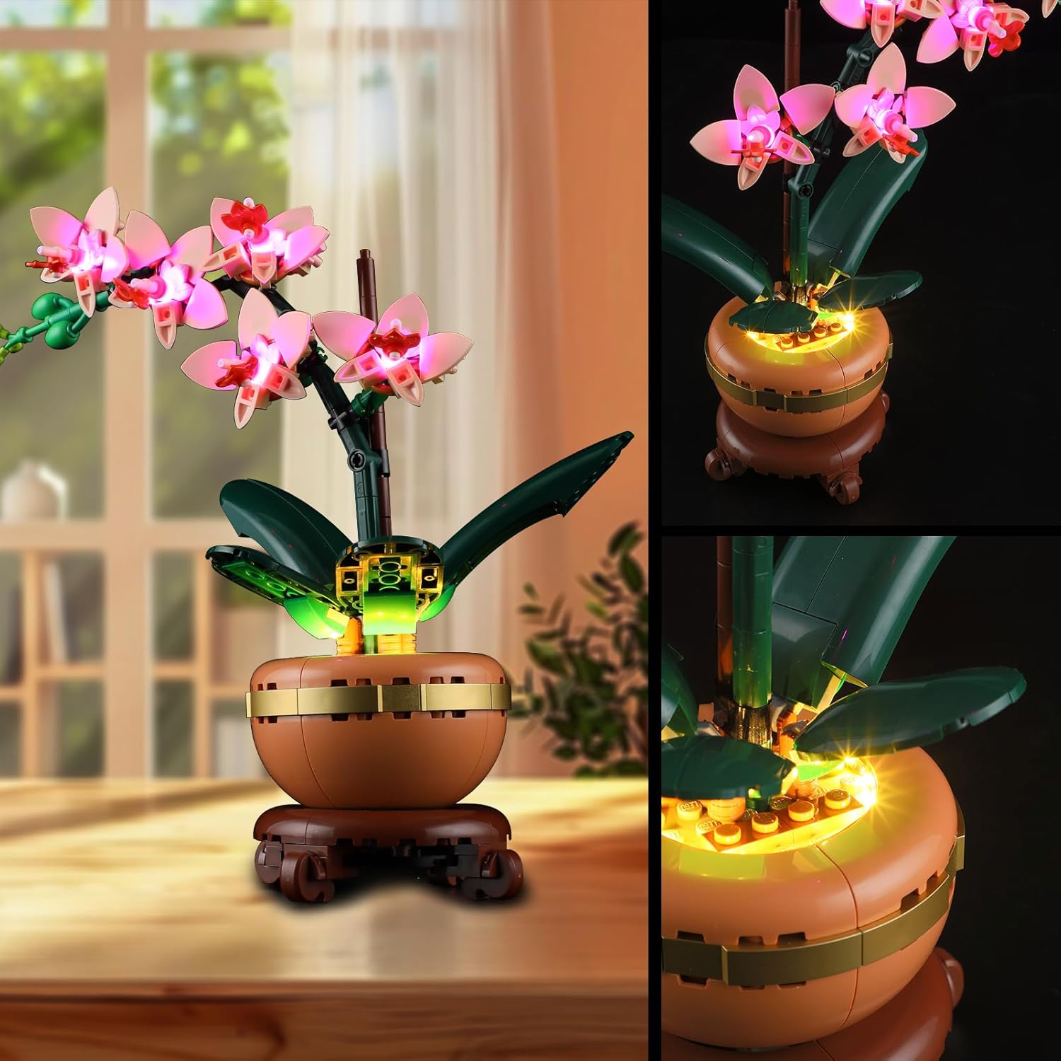 Vaodest LED Light for Lego 10343 Mini Orchid Set,Design and Configuration Compatible with Model 10343(LED Light Only, Not Building Block Kit)
