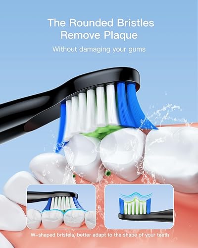 Miniatura 7 de Bitvae D2 Cabezales de repuesto para cepillos de dientes eléctricos, cabezales de cepillo de dientes sónico, paquete de 4