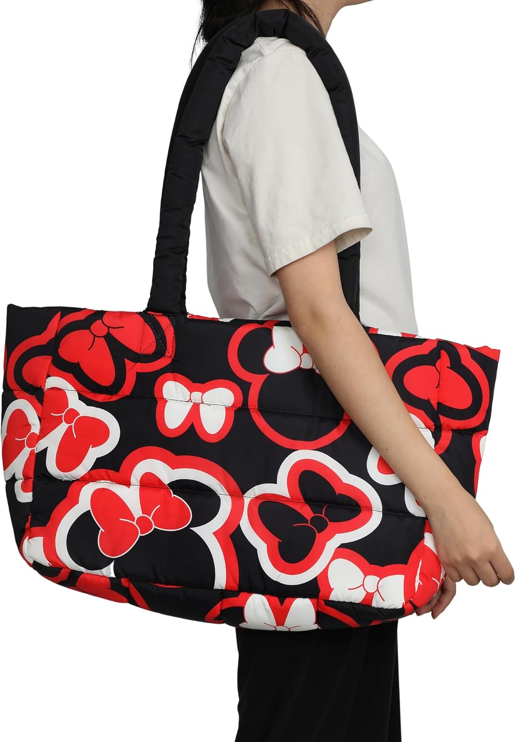 Bioworld Disney Minnie Mouse Oversized Puffer Tote Bag