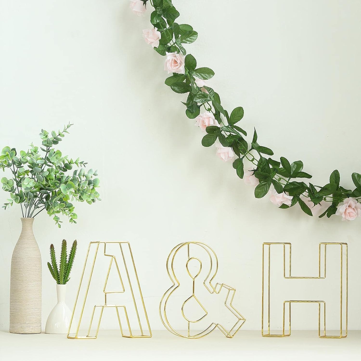 Buy Efavormart 8 Tall Gold Wedding Centerpiece 3D Wire Letter