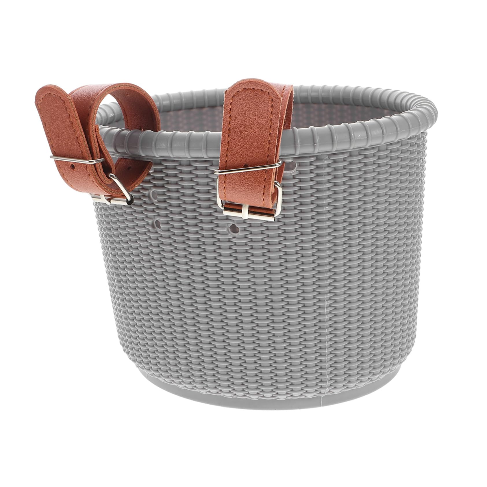 Bicycle Front Storage Basket Convenient Plastic Container with Fixed Strap for Bicycles and Scooters for Carrying School Bags and Essentials Versatile Design