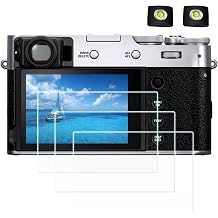 PCTC X100V X-T4 Screen Protector compatible with Fujifilm X100VI X100V X-T4 X-E4, 0.3mm High Definition 9H Hardness Tempered Glass Cover, Easy to Install Against Bubble [3Pack]