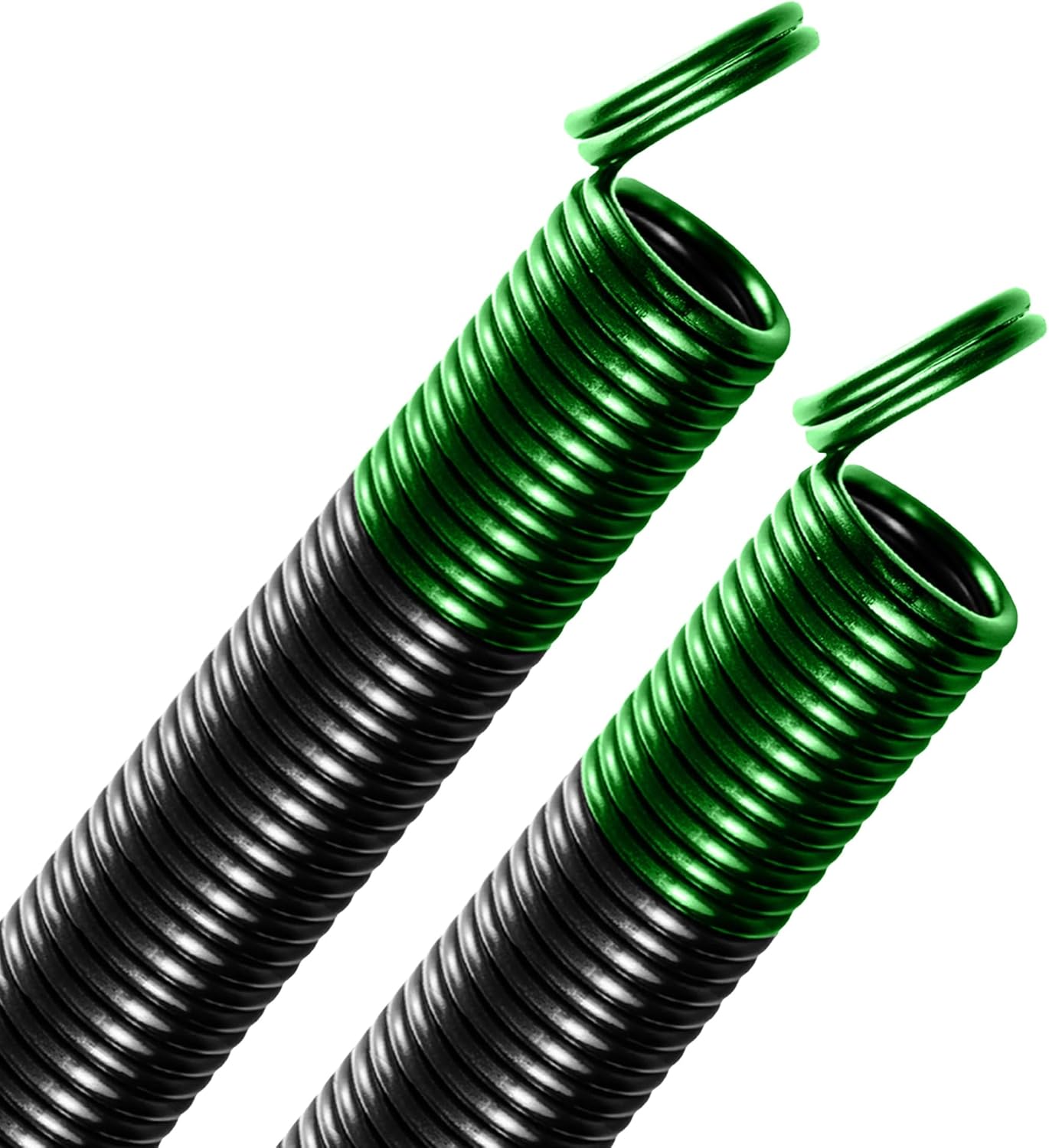 120 lb. Heavy-Duty Double-Looped Garage Door Extension Spring (2-Pack) - Green | Springs for Overhead Garage Door Hardware Repair | Minimum 30,000 Cycles for 7' Feet Garage Door Door