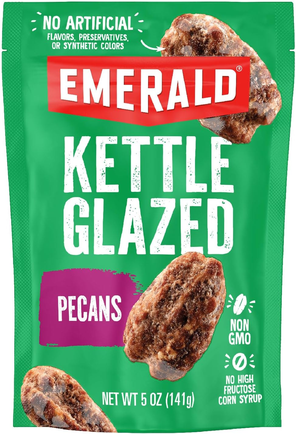 Nuts, Glazed Pecans, 5 Ounce Resealable Bag