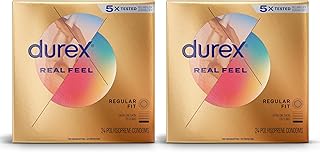 Durex Avanti Bare Real Feel Condoms, Non Latex Lubricated Condoms for Men with Natural Skin on Skin Feeling, FSA & HSA Eligible, 24 Count (Packaging May Vary) (Pack of 2)