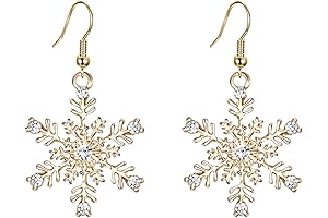 Dazzling Gold Snowflake Earrings