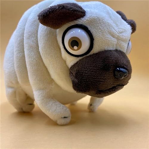 Miniatura 5 de Divertido animal de peluche de Pug  Juguete de peluche divertido y lindo de perro carlino feo de 6 pulgadas, peluche extraño para niños, niños,