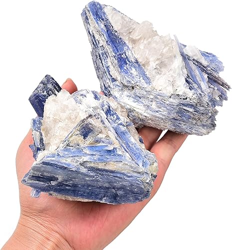 Miniatura 2 de JIC Gem Cristal curativo mineral bruto natural de cianita azul crudo para decoración del hogar, espécimen de piedras preciosas 1 pieza 0.66-1.1 lb