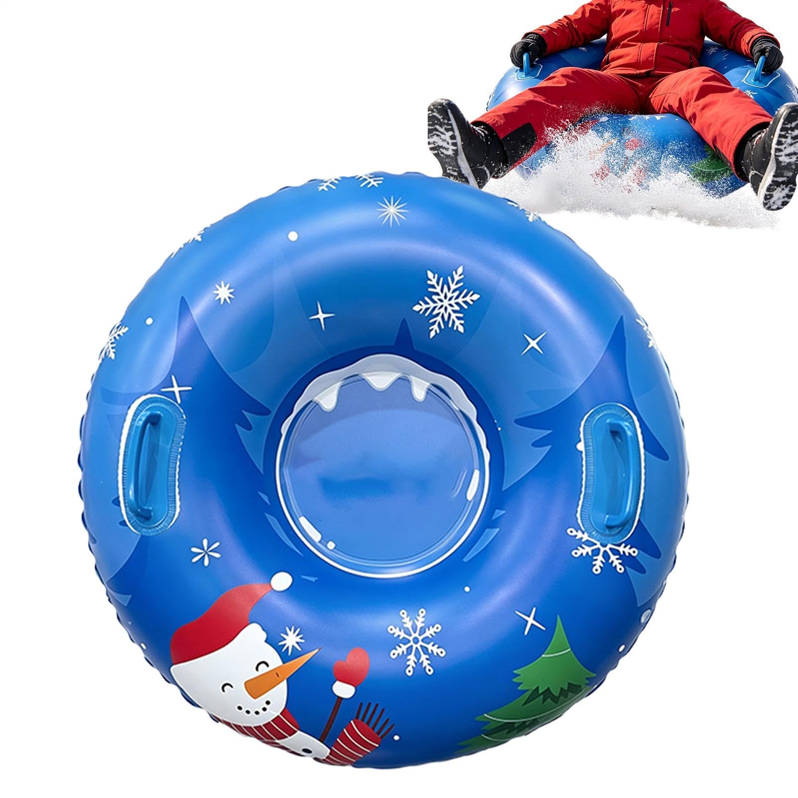 Tube à neige rond gonflable avec poignées