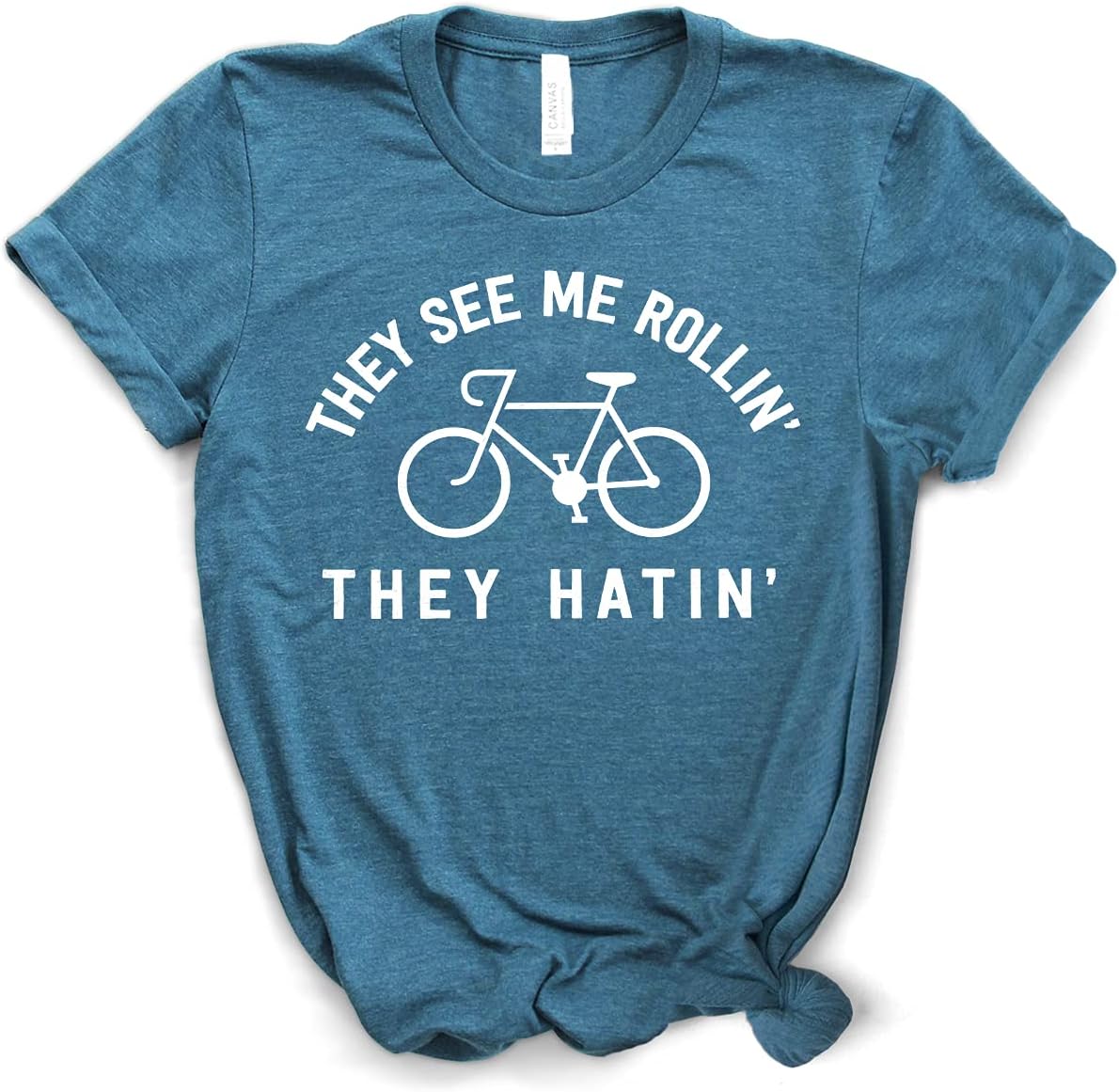 Bike Shirt, Mountain Bike, Bicycling Shirt, Mountain Gift, Bicycle Gift, They See Me Rollin, Softstyle Unisex Tee