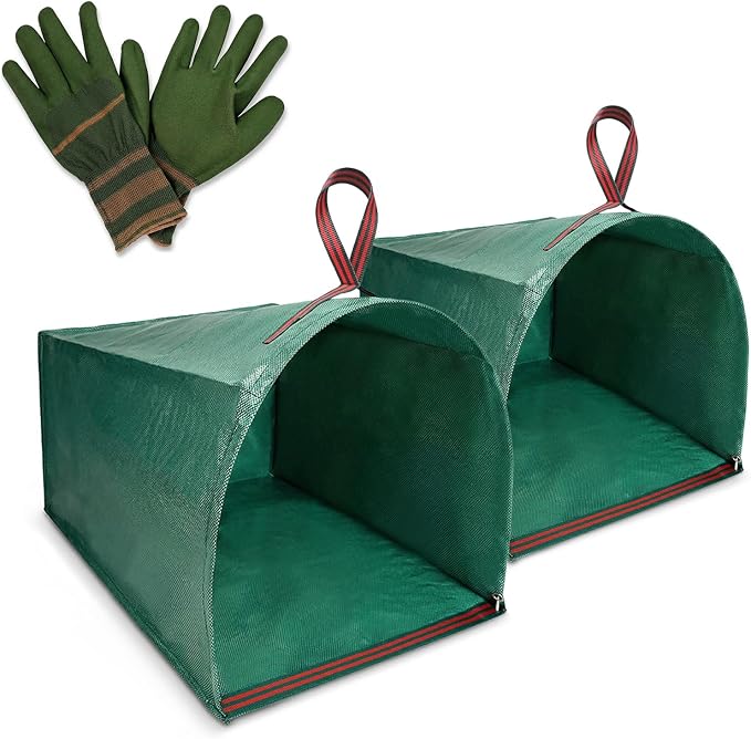 Reusable 53-Gallon Dustpan-Design Yard Bags (2 pk)