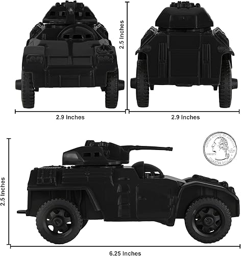 Miniatura 2 de TimMee Recon Patrol Coches blindados - Vehículos exploradores de plástico negro para hombres