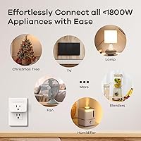 Vista 6 de Linkind Matter Enchufe Inteligente, Compatible con Apple Home, Siri, Alexa, Google, SmartThings, Enchufe Inteligente para Hogar Inteligente