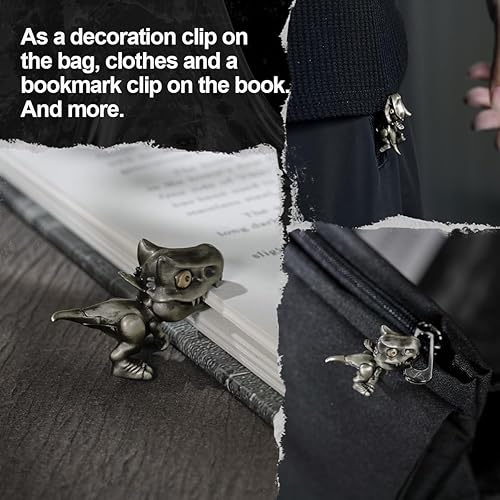 Miniatura 6 de Colgante de dinosaurio, plata de ley 925, colgantes de aleación para hombres y mujeres, sin cadena, colgante para collar, actividad extraíble,