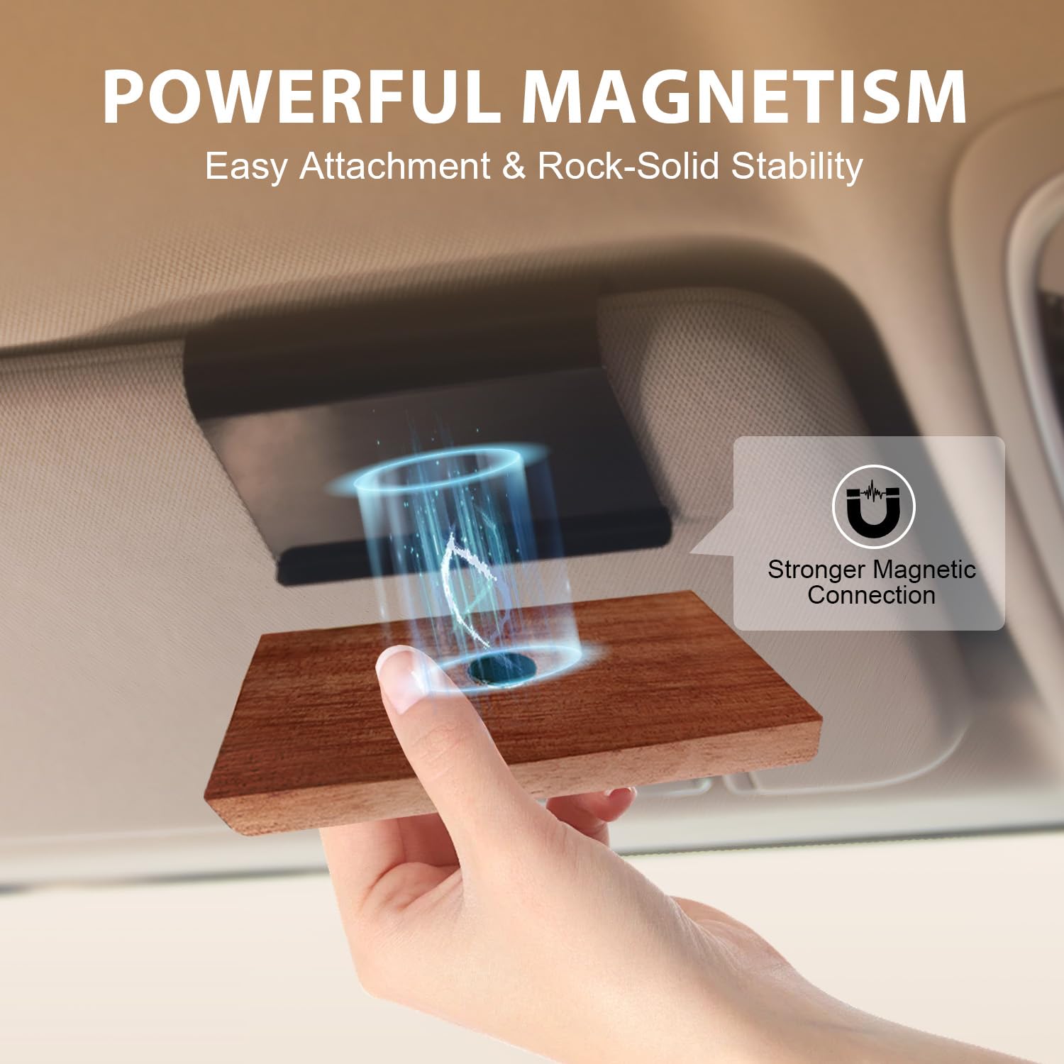 AirPurelle Ambientador de coche para hombre, más de 60 días de duración, ambientador de madera con aroma a ámbar azafrán, incluye recambios de 8 ml y clip magnético, 0.27 onzas líquidas, fabricado en
