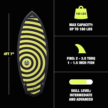 Hyperlite Shim Wakesurfer 2023 - Skim and Surf Style Characteristics - Perfect for Intermediate to Advanced Riders