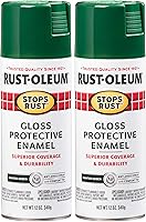 Vista 20 de Rust-Oleum 7732830 Stops Rust Pintura en Aerosol, 12 oz, Verde Cazador Satinado