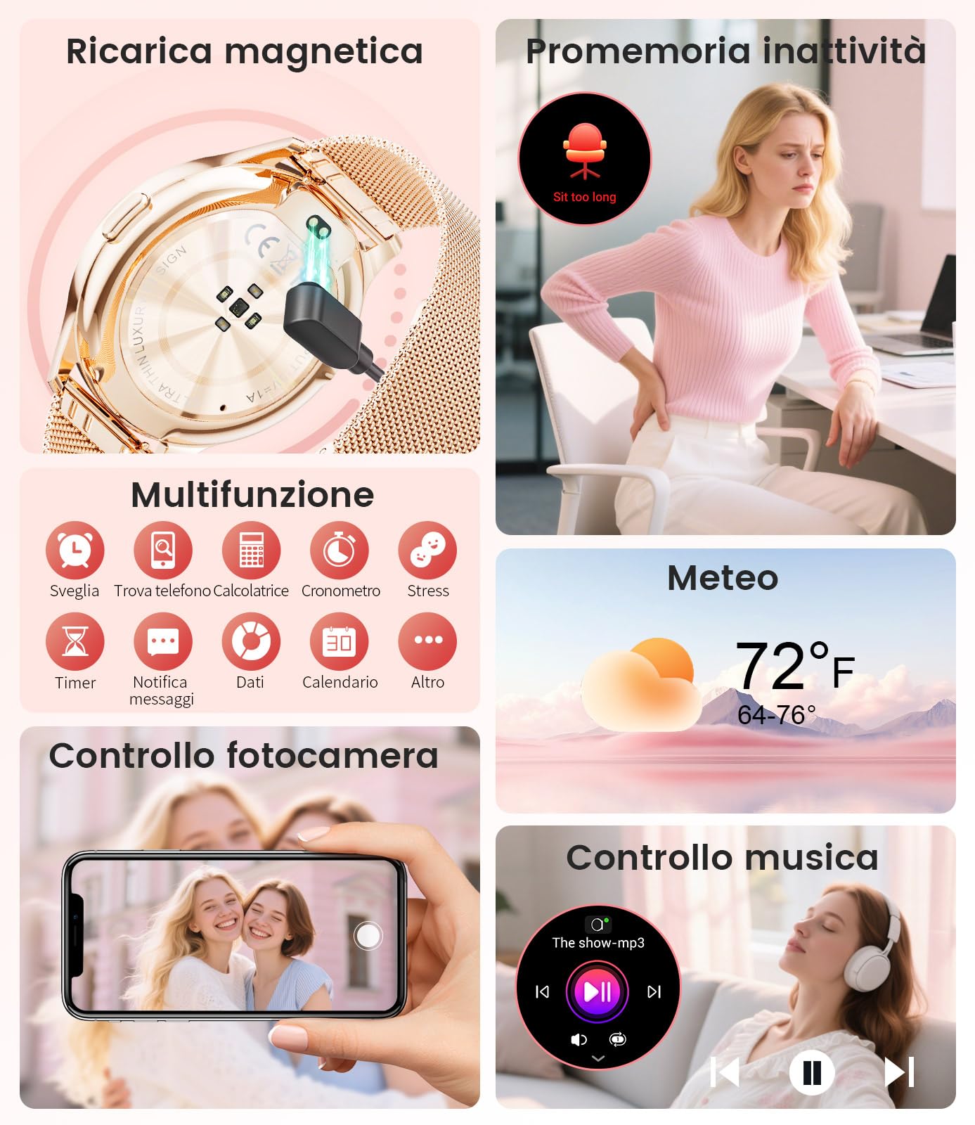 LIGE Smartwatch da donna, 1,43" HD AMOLED Smartwatch con funzione telefonica, orologio sportivo in oro nero con 120+ modalità sportive, monitoraggio del sonno, ciclo mestruale,Oro