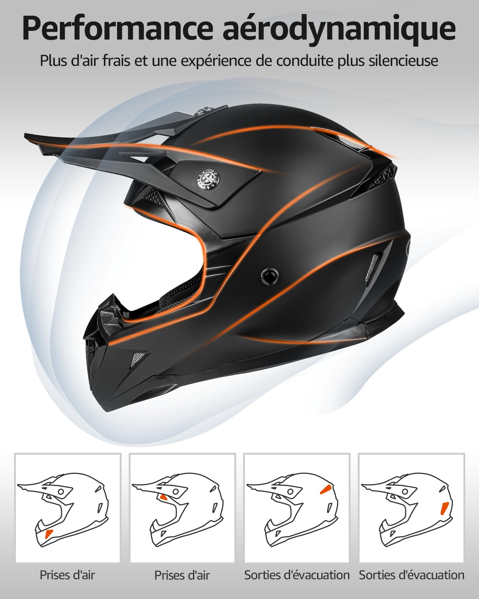 Casco Motocross Integrale Motard Downhill - YEMA YM-915 Caschi Moto Cross Integrali DH ECE Omologato Donna Uomo