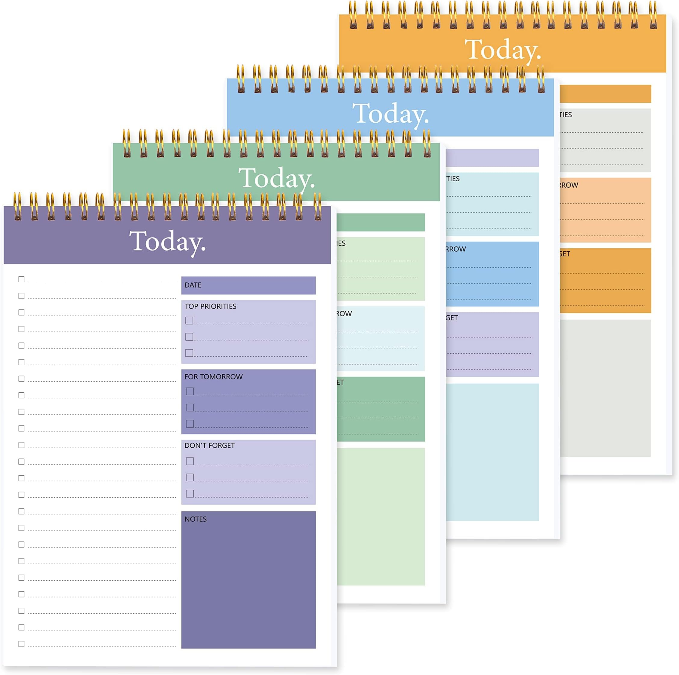 To Do List Notepad - Daily Planner Today Priorities Notepad Undated Sheets Tear Off,9.5" x 6.7" Planning Pad Checklist Productivity Note Pad for Work and Personal Organized (4 Pack)