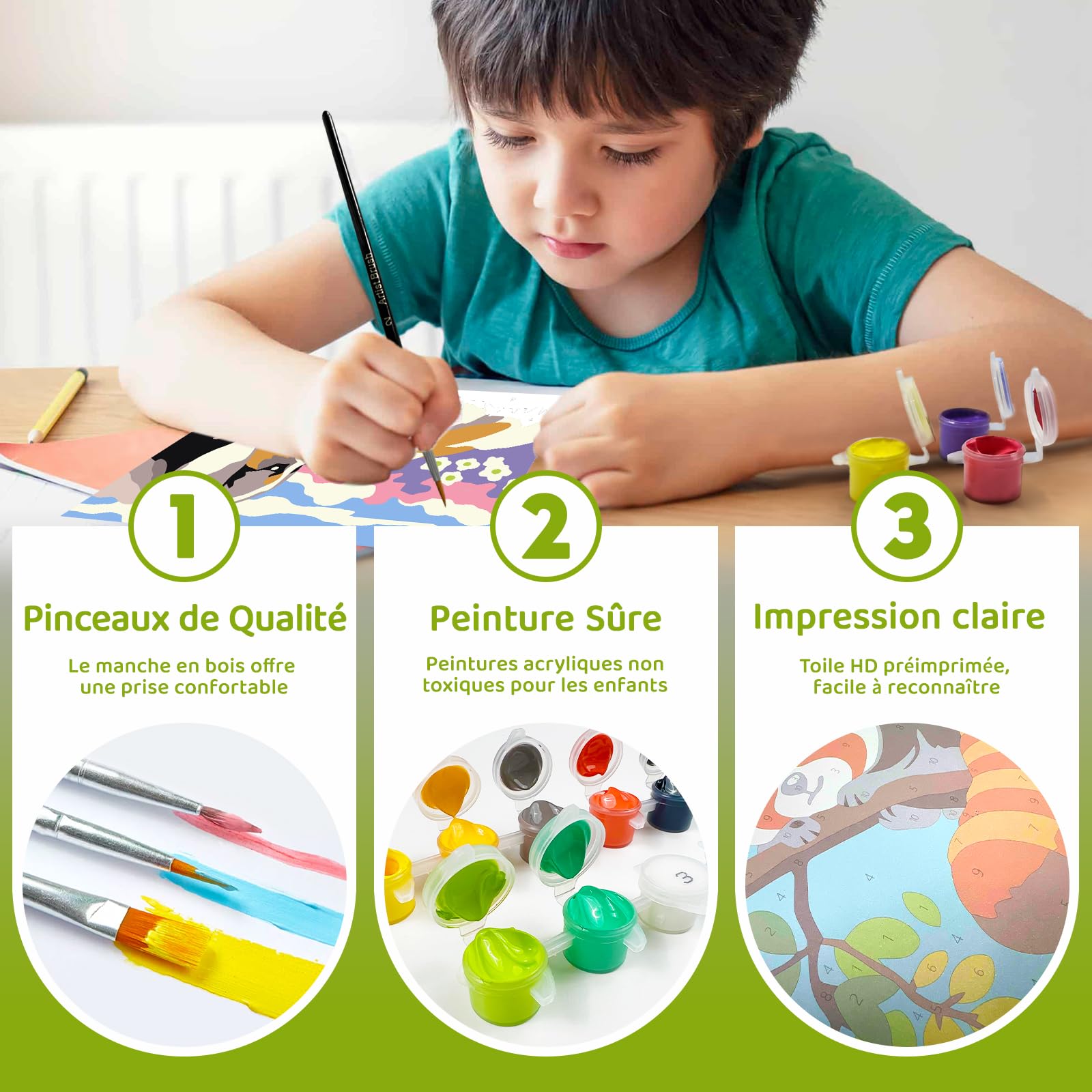 Zimrobin Peinture Par Numéros Pour Enfants 5-7 Ans - Lovely Koala Avec Cadre Et Pinceaux