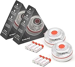 help flash IoT Luz de Emergencia V16 con Geolocalización Pack 2 uds, Exigible a Partir de 2026, Baliza Conectada con DGT 3.0, Señal V-16, para Coches, Aviso Ubicación, con Plan de Datos Incluido