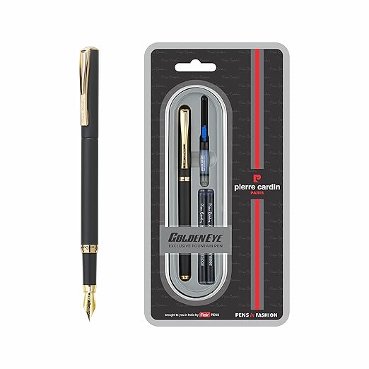 Pierre Cardin Golden Eye Premium Fountain Pen Black Lacquer Finish