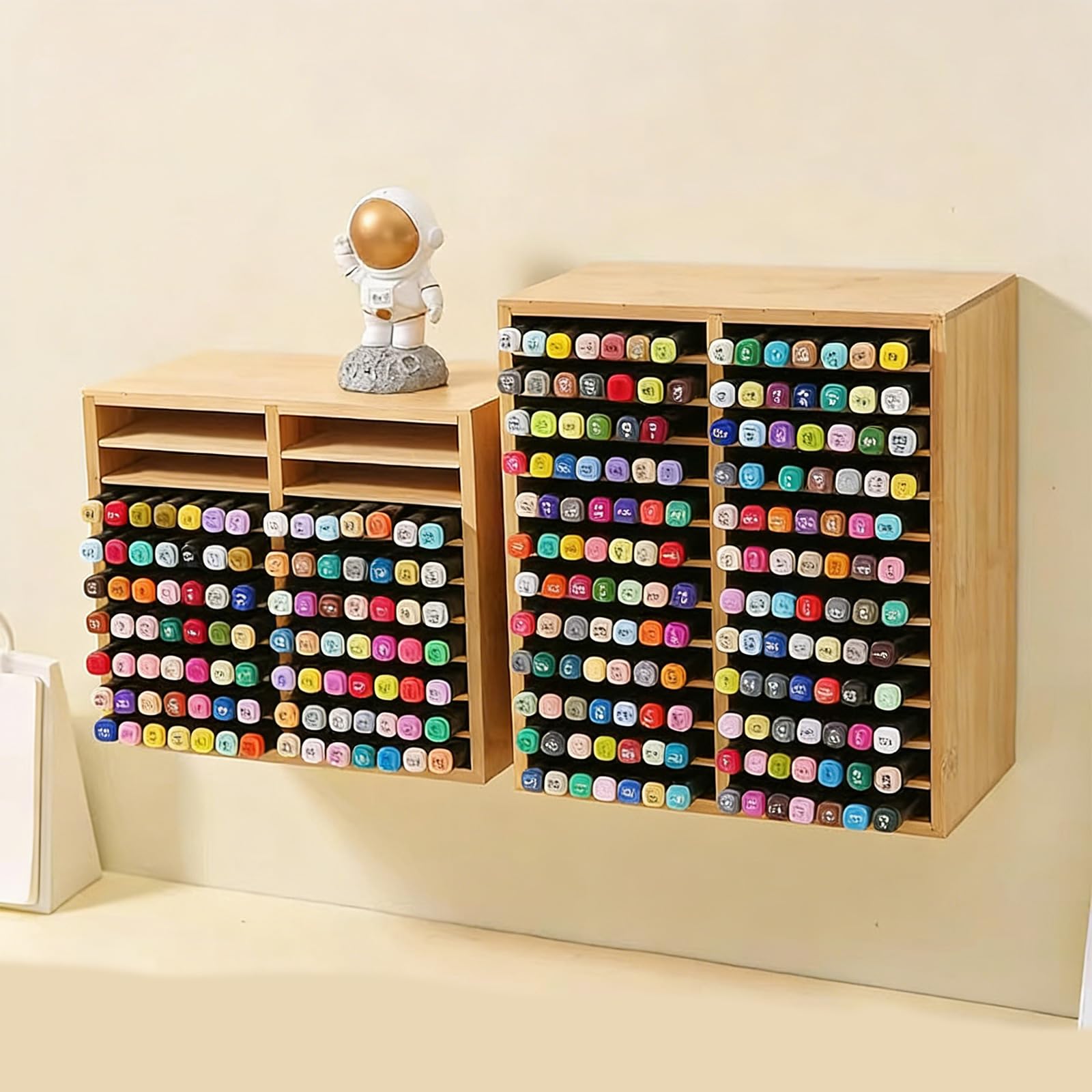 Portapennarelli in Vero Legno con Slot codificati a Colori Soluzione archiviazione organizzata della cancelleria
