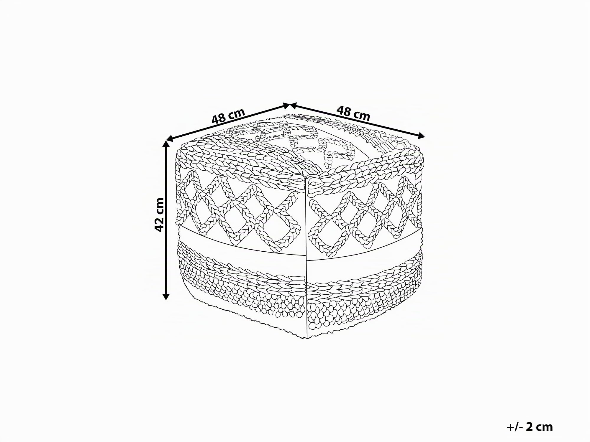 Beliani Pouf in tessuto multicolore 42 x 48 cm