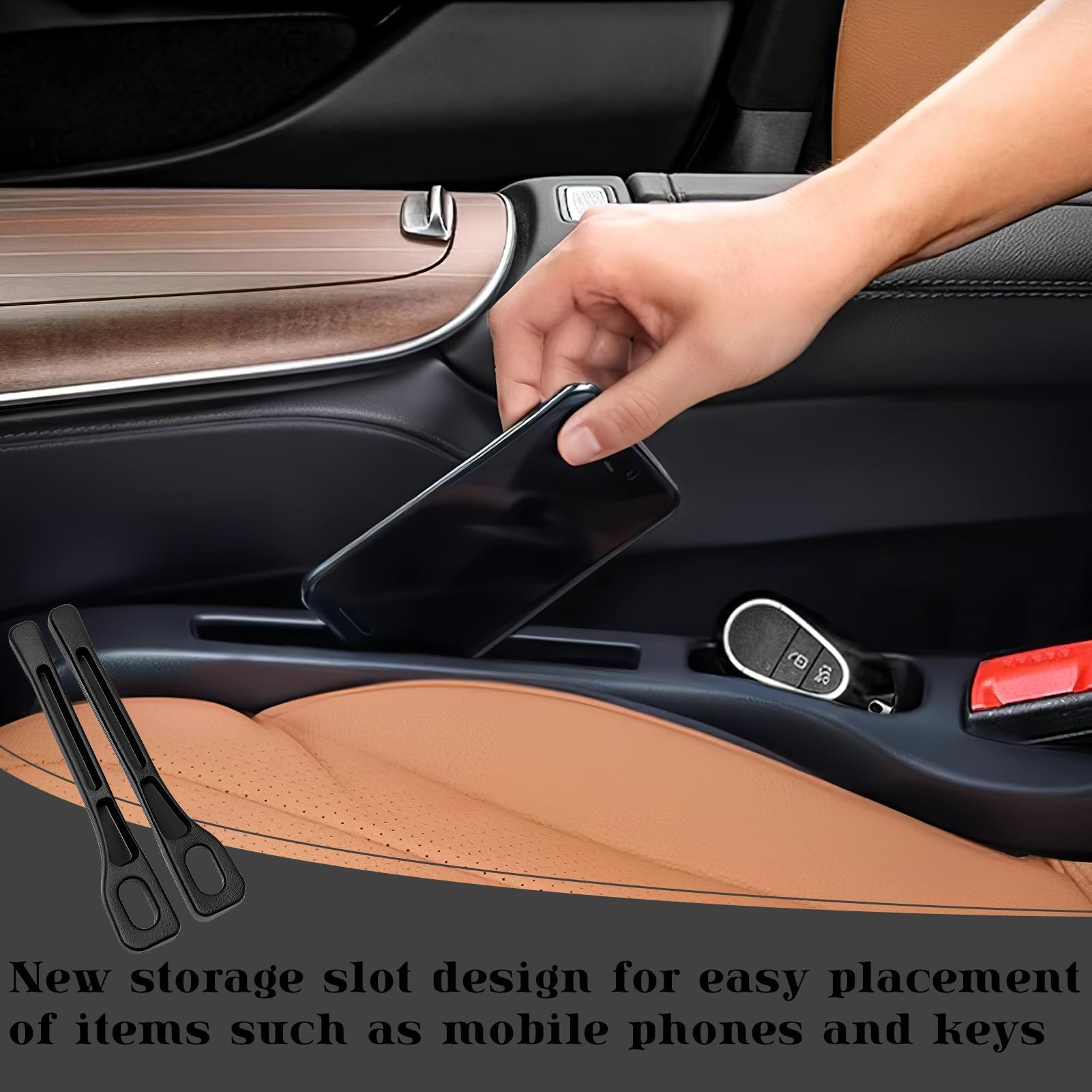 Lusso Gear Organiseur De Siège De Voiture 2 En 1, Ajustement Universel, Poches De Rangement