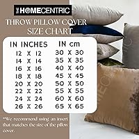 Vista 15 de The HomeCentric Funda de almohada, fundas marrones, fundas de almohada geométricas japonesas ópticas, fundas de almohada de 24 x 24 pulgadas, fundas