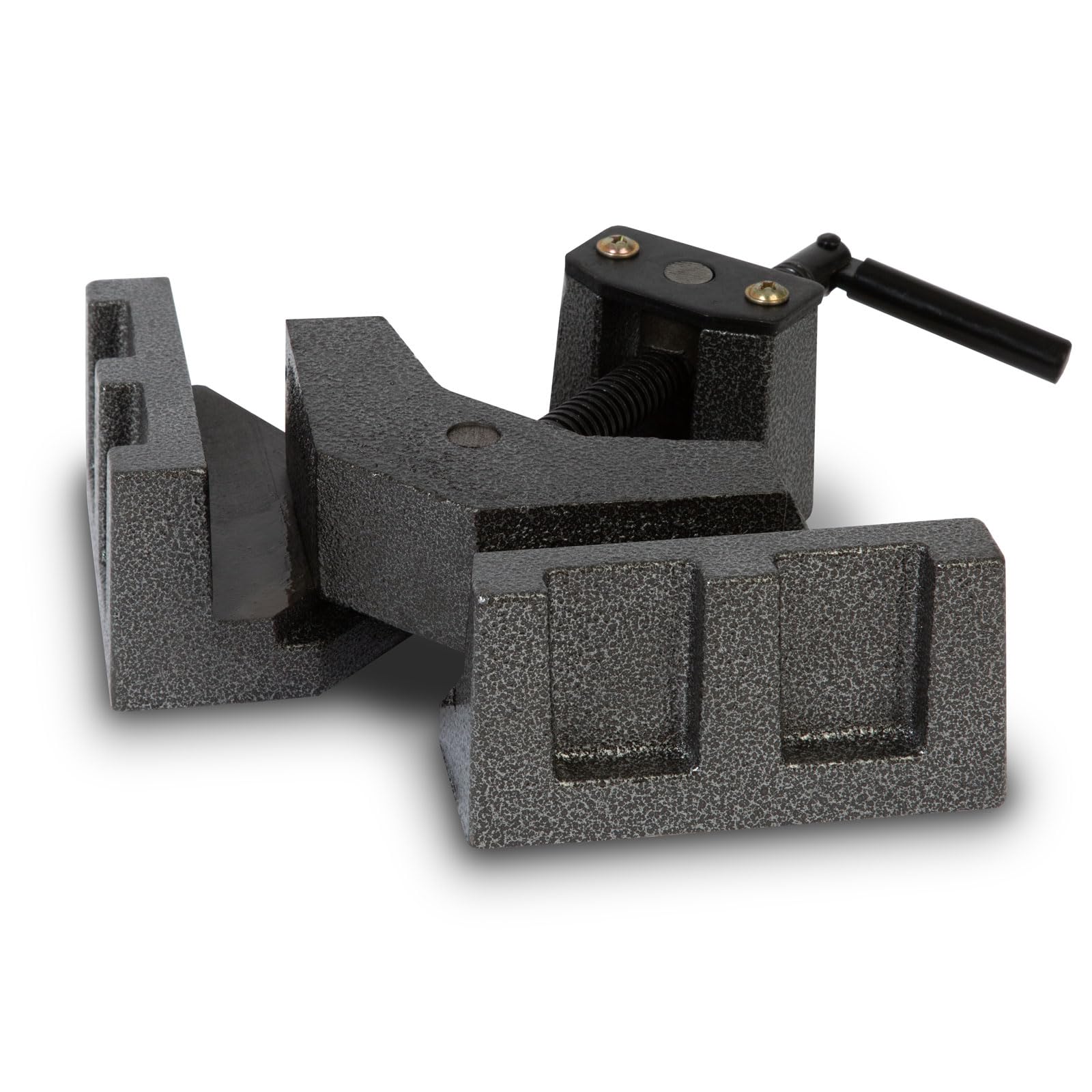 EBERTH Mordaza angular 90 grados, Tornillo de banco, ancho de boca 104mm, ancho de sujeción 60mm, mordaza angular de fundición maciza, soldadura de metales, madera, altura de boca 34mm
