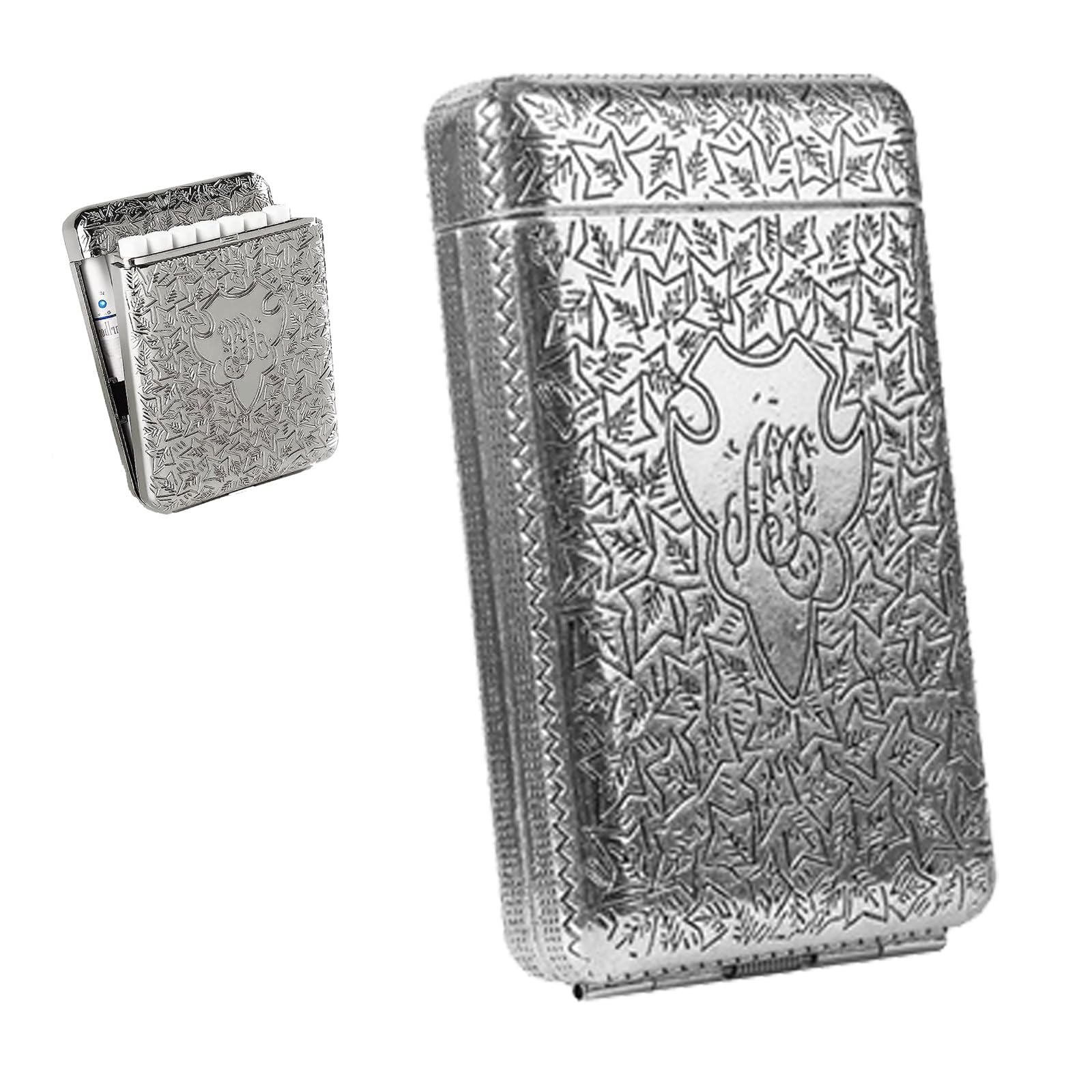 Retro European 3 Side Carved Metal Cigarette Case, Peaky Blinders  Three-fold Cigarette Box For Holding 14 Cigarettes 84mm, Unique Birthday  Gifts, Silver : Amazon.com.be: Health & Personal Care
