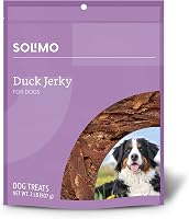 Solimo Duck Jerky Dog Treats, 2 lbs - Grain-Free Whole Muscle Jerky, Duck #1 Ingredient, No Corn Wheat Soy Gluten