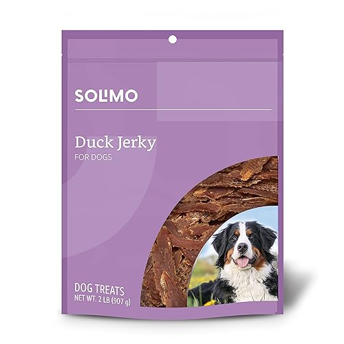 Amazon Brand - Solimo Duck Jerky Dog Treats,2 pounds - Duck - 2 Pound (Pack of 1)