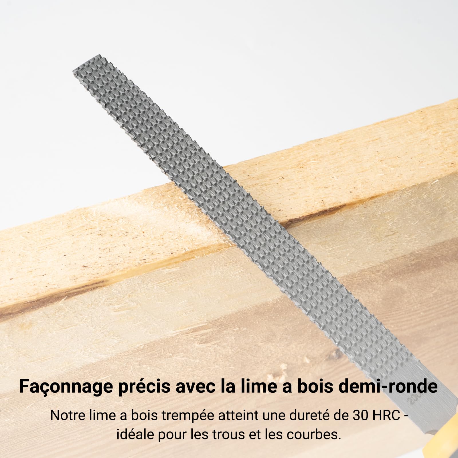Lime Metal et Lime Bois 6pcs, Limes Plate/Ronde/Demi-ronde/Triangulaire/Carrée, Rape Bois avec Poignées Caoutchouc Antidérapantes et Sac de Rangement Portable pour Bois, Métal