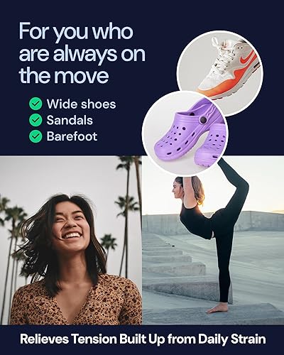 Miniatura 4 de YOGAMEDIC Separadores de dedos de los pies para dedos superpuestos, 4 piezas, juanete de silicona mejorado, 0% BPA, talla única para mujeres y