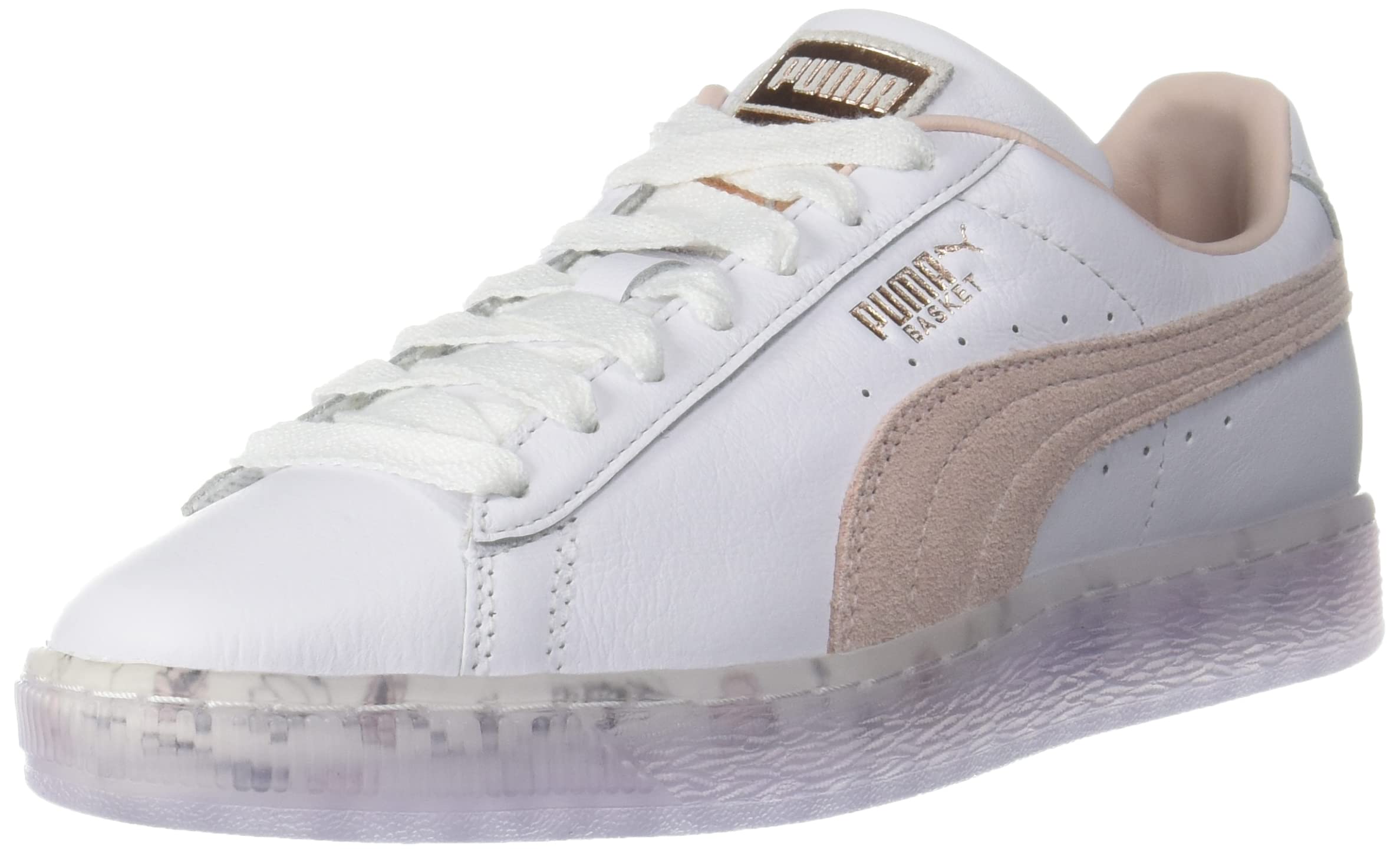 Puma Womens Basket in Bloom WNs Sneaker, Puma White-Cloud Pink, 3 (B0B2K2R8MQ) Amazon Price History, Amazon Price Tracker
