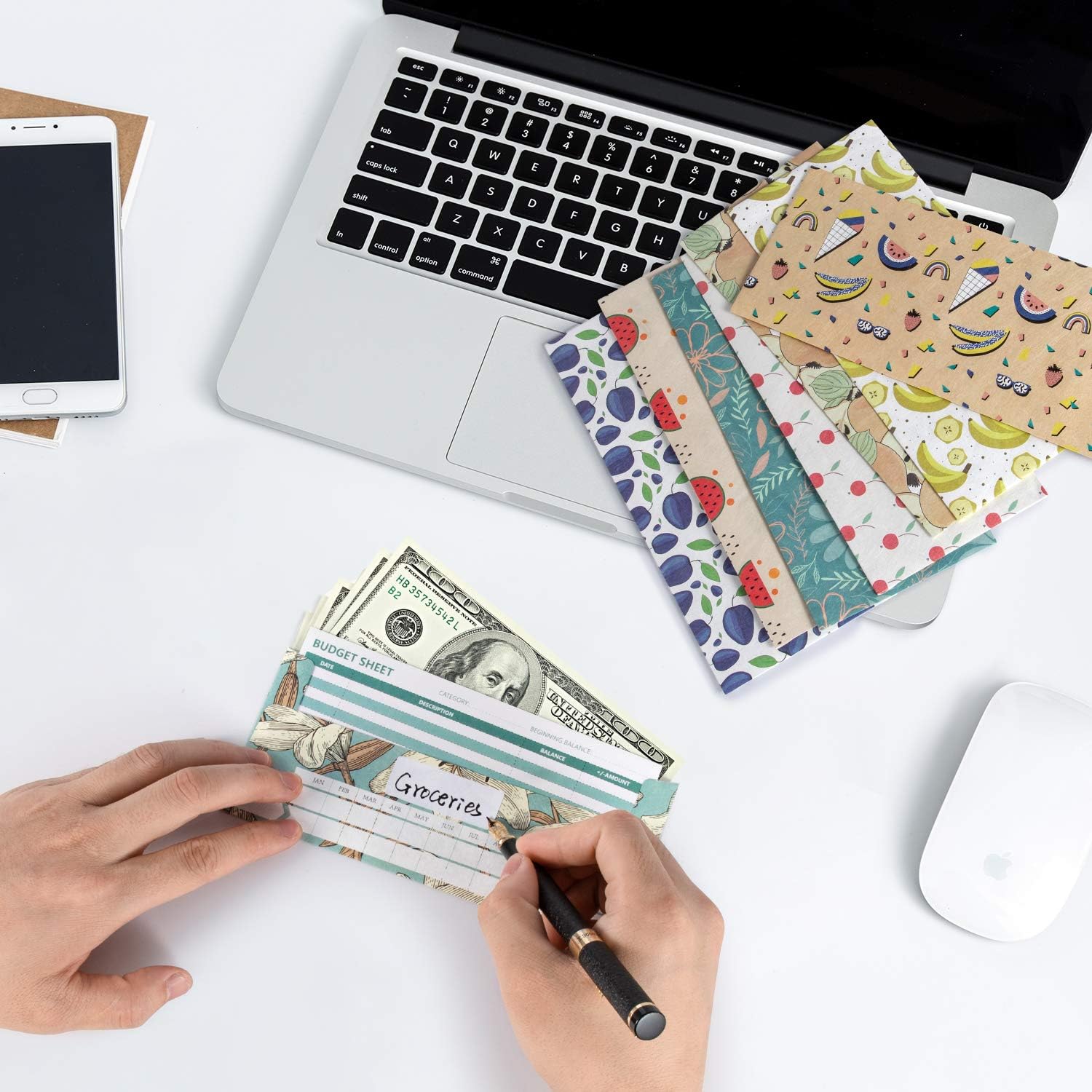 Cash Envelopes Waterproof Budget Envelopes - 12 Money Envelopes + 12 Budget Sheets + 1 Annual Budget Sheet + 1 Carry Pouch, Gift Envelopes Expense Tracking Budget Envelopes for Cash Currency : Office Products