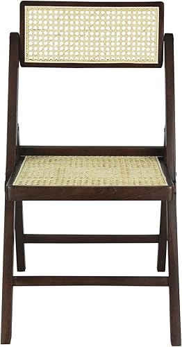 Miniatura 8 de JONATHAN Y FLD1000B-SET2 Silla plegable Theo de madera ratán vintage de mediados de siglo con respaldo ajustable Moderna, tradicional, bohemia,